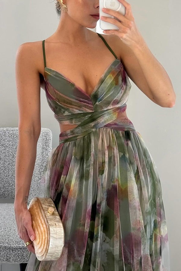 Maxi-robe à imprimé floral