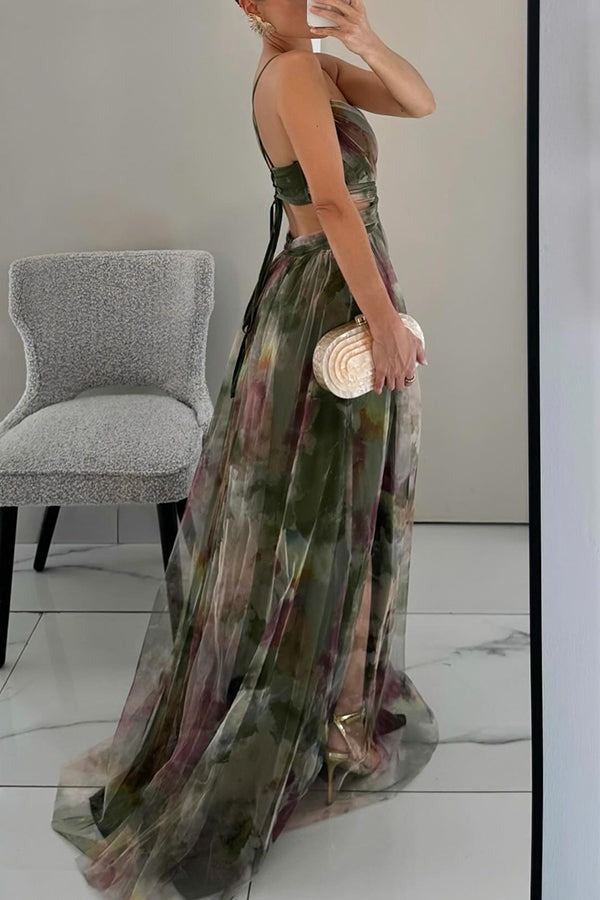 Maxi-robe à imprimé floral