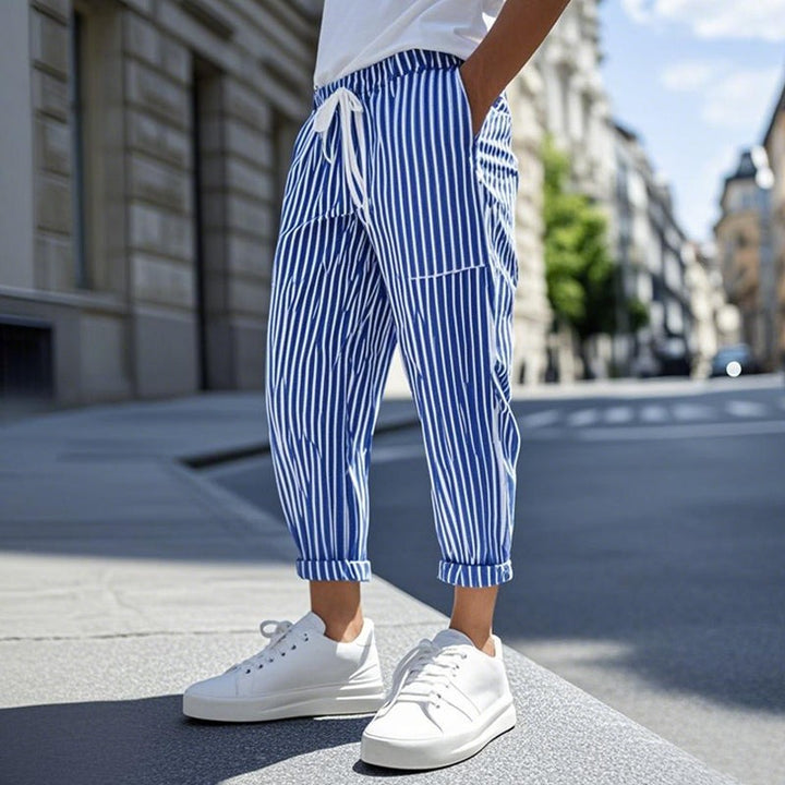 Pantalon décontracté à rayures