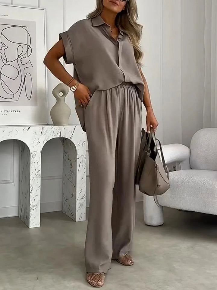 Ensemble chemise et pantalon décontractés