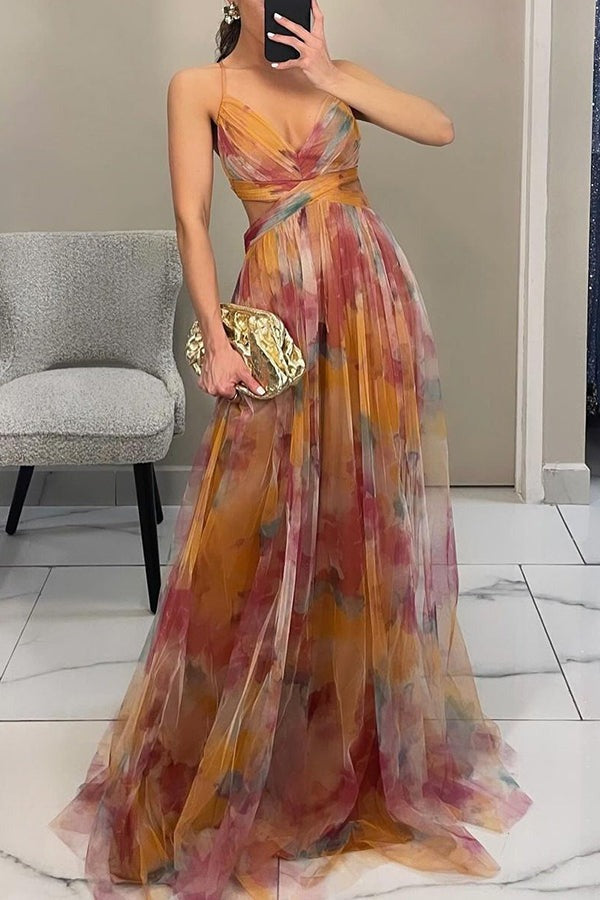 Maxi-robe à imprimé floral