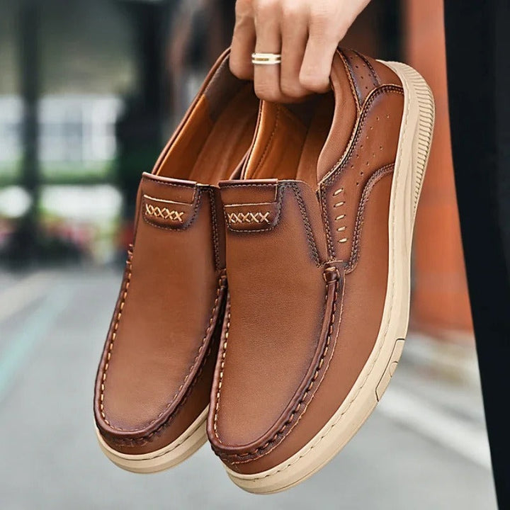 Mocassin en cuir de vachette