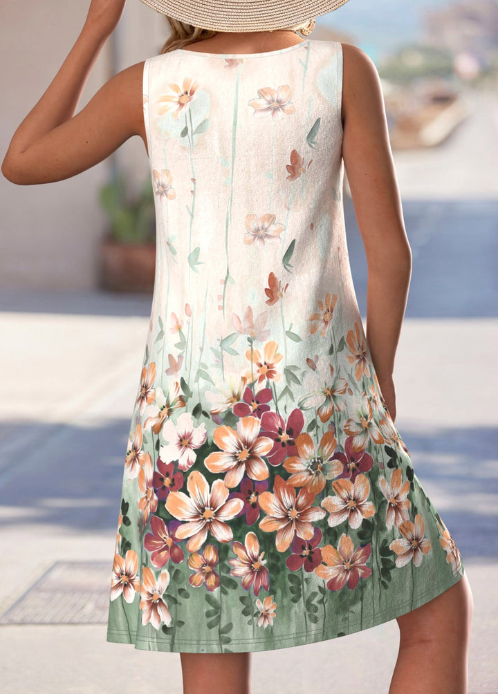 Robe trapèze blanche en jacquard
