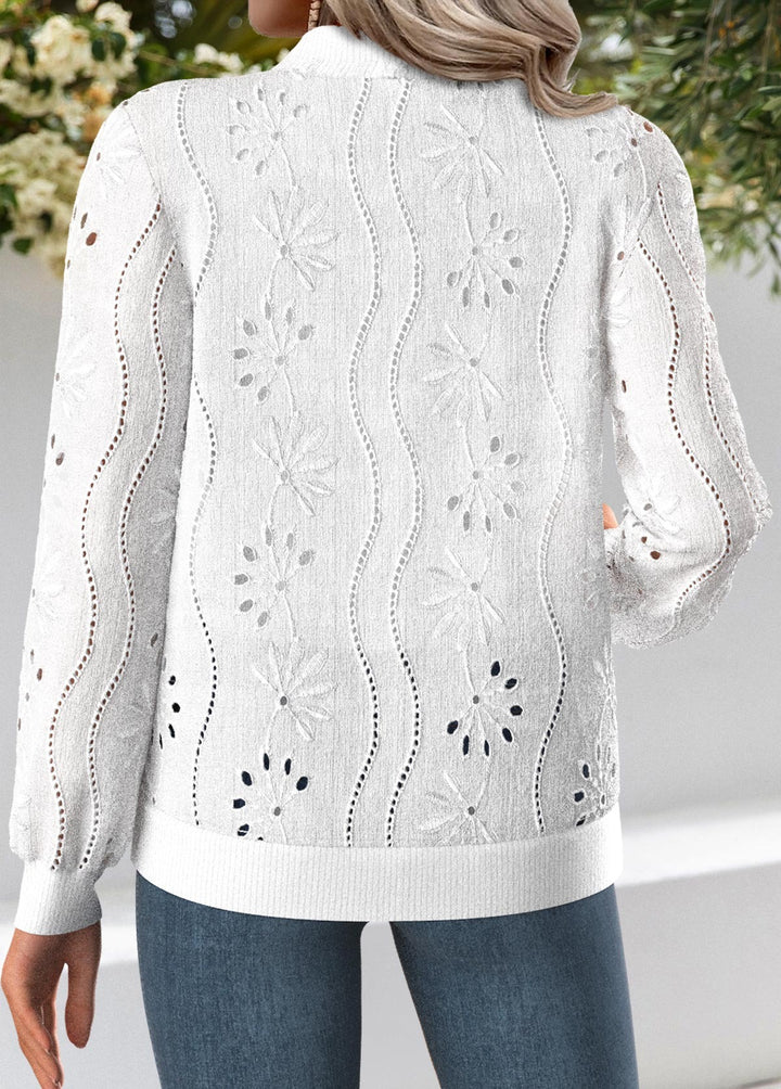 Veste légère blanche en jacquard