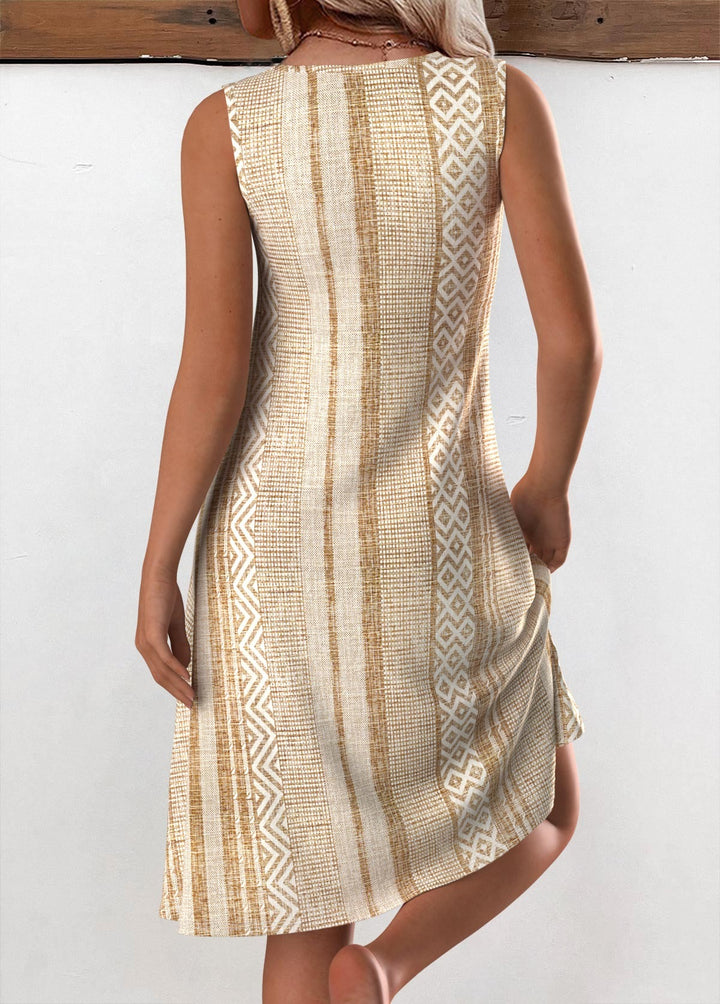 Robe à imprimé floral et anneaux circulaires