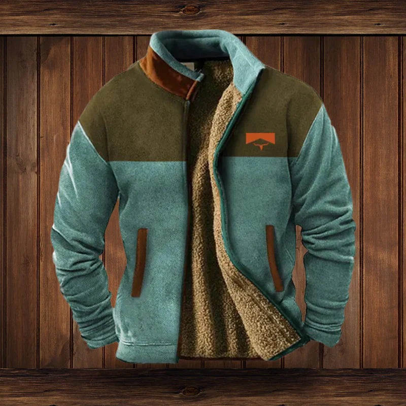CLAUDIO | VESTE SHERPA À IMPRIMÉ TRIBAL