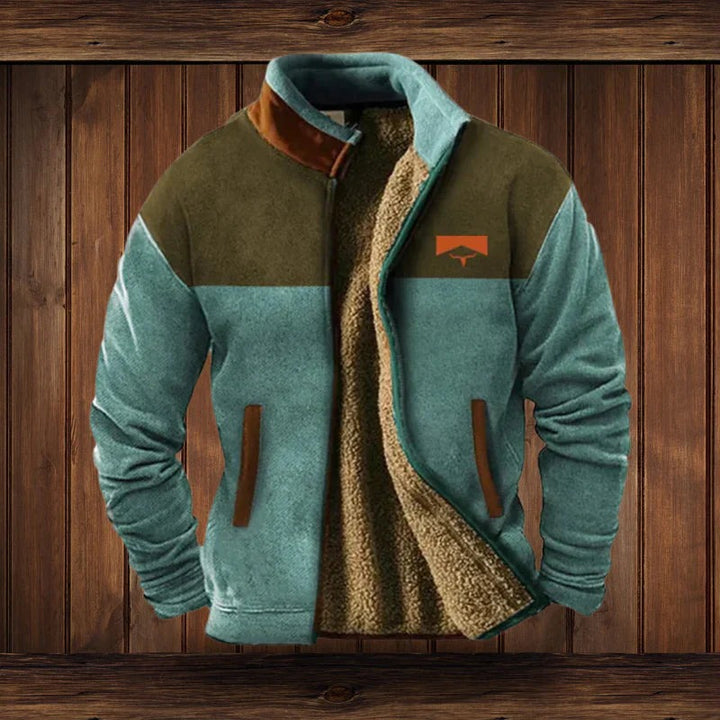 CLAUDIO | VESTE SHERPA À IMPRIMÉ TRIBAL
