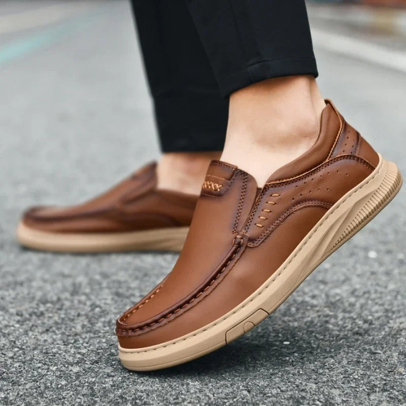 Mocassin en cuir de vachette