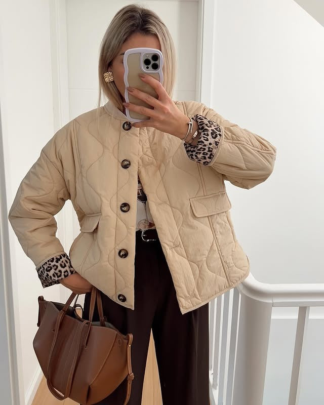 Veste doublée léopard