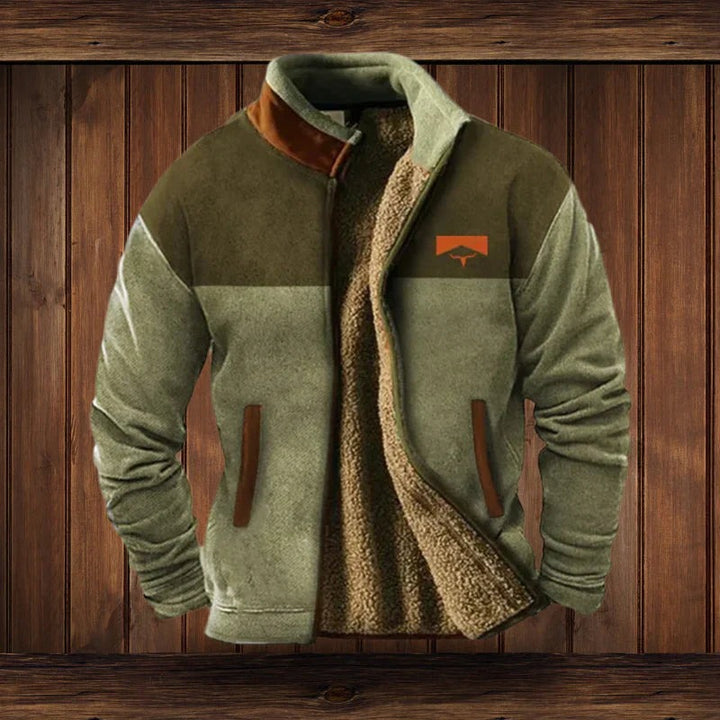 CLAUDIO | VESTE SHERPA À IMPRIMÉ TRIBAL