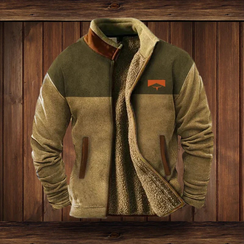 CLAUDIO | VESTE SHERPA À IMPRIMÉ TRIBAL