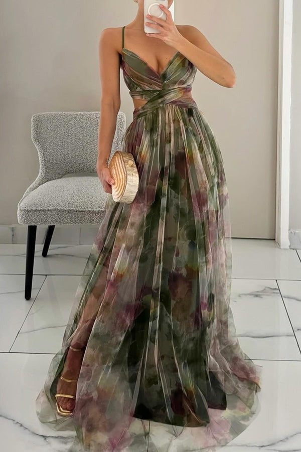 Maxi-robe à imprimé floral