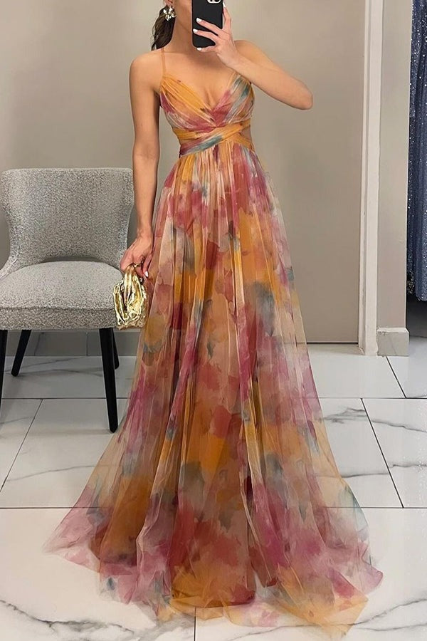 Maxi-robe à imprimé floral