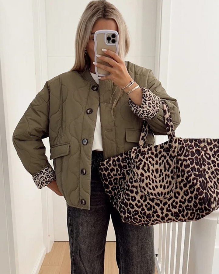 Veste doublée léopard