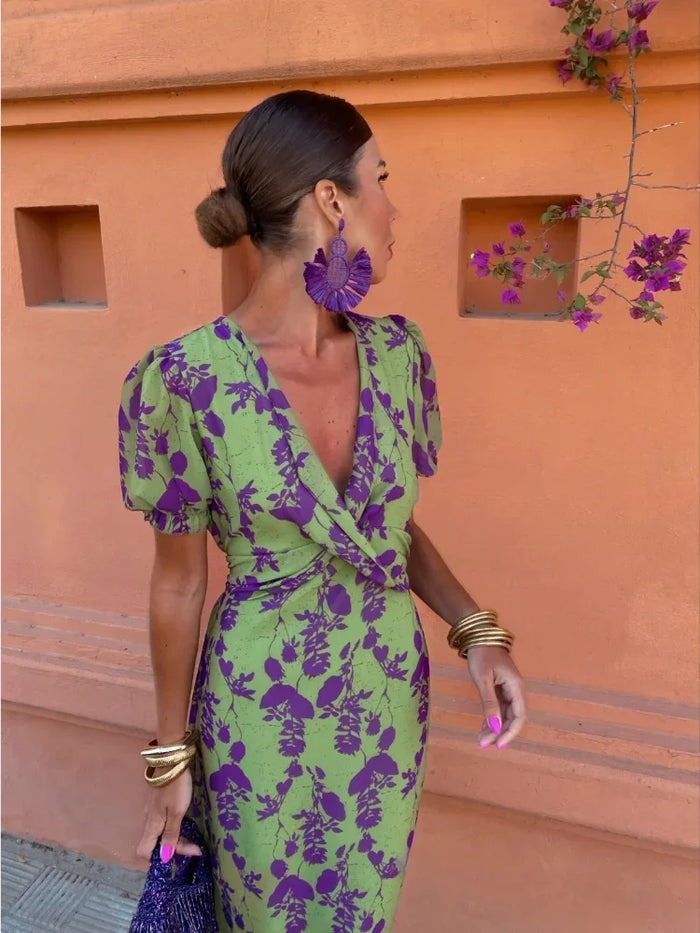Robe d'été à fleurs sophistiquée