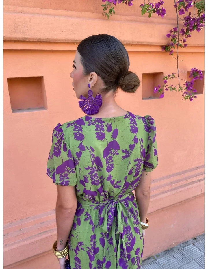 Robe d'été à fleurs sophistiquée
