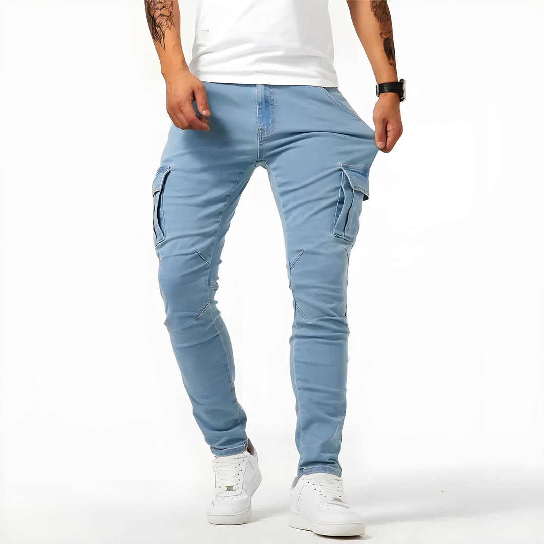 Cargohose aus Stretch-Denim