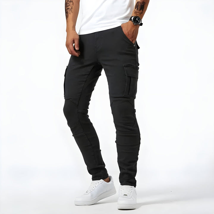 Cargohose aus Stretch-Denim