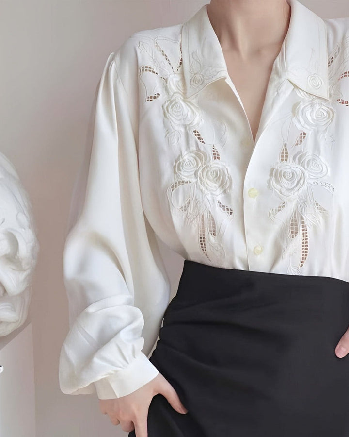 Chemise brodée Roselle
