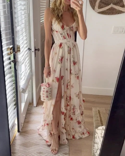 Robe longue fleurie Yuna