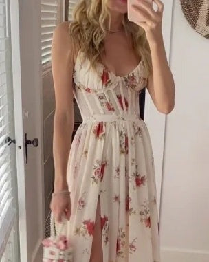 Robe longue fleurie Yuna