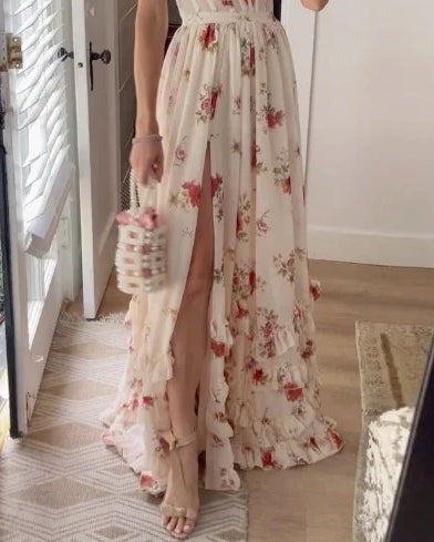 Robe longue fleurie Yuna