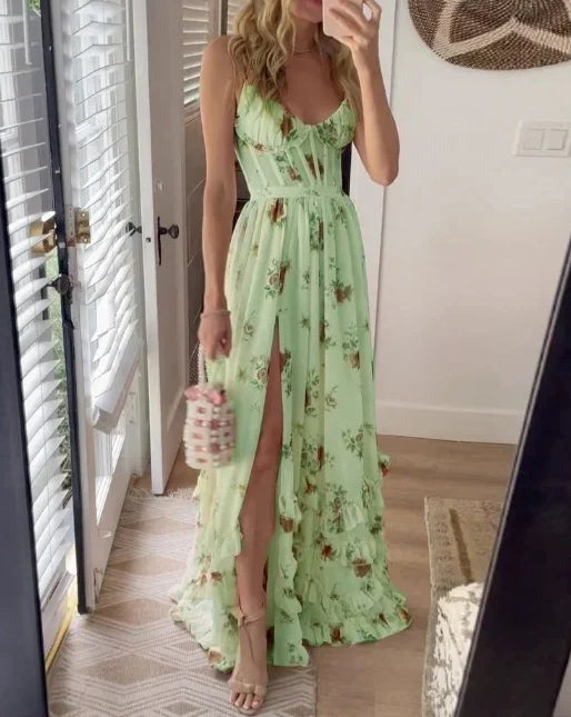 Robe longue fleurie Yuna