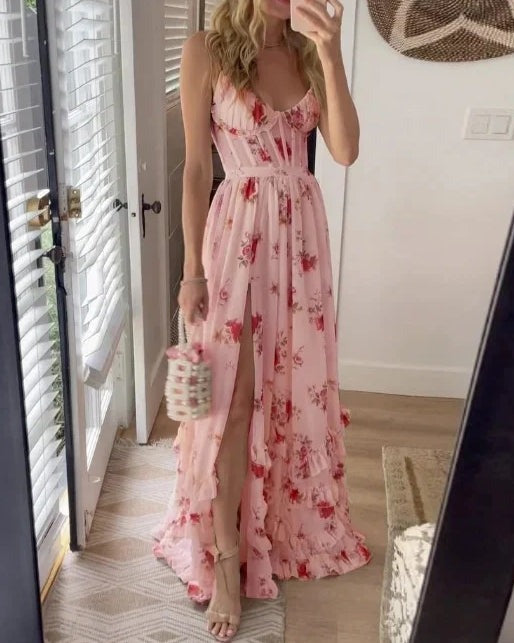 Robe longue fleurie Yuna