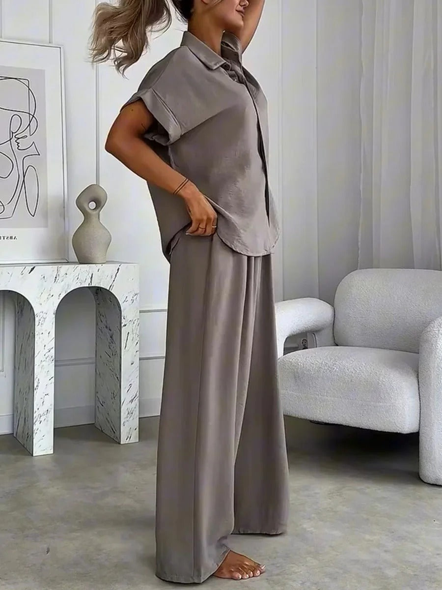 Ensemble chemise et pantalon décontractés