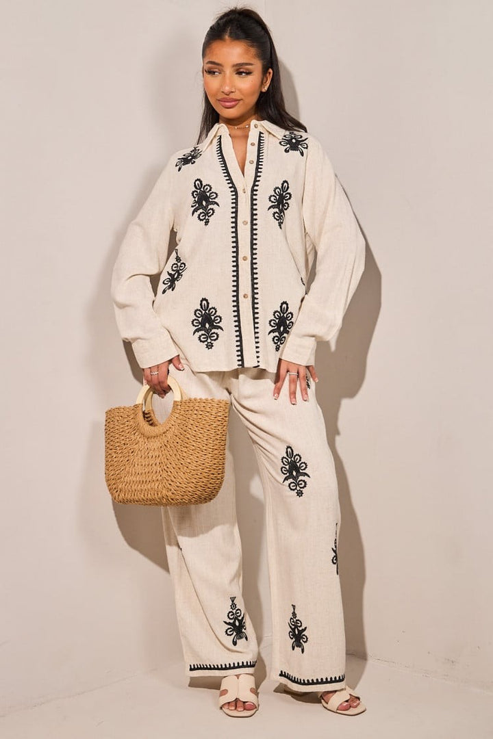Leinen-Set im Boho-Look mit Muster