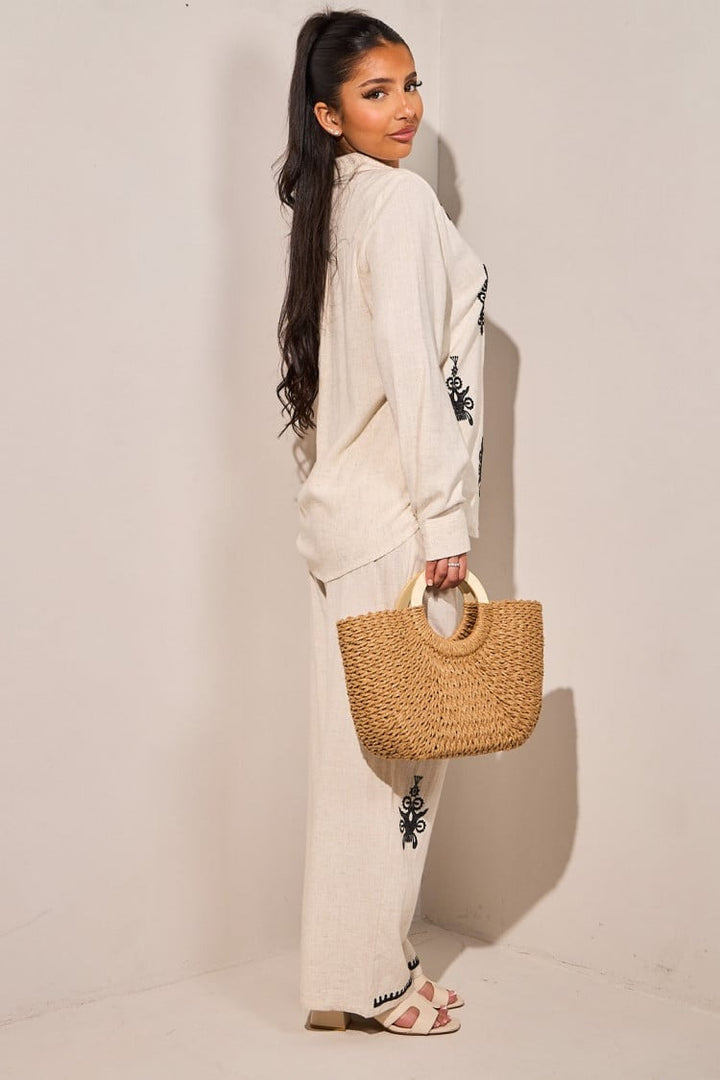 Leinen-Set im Boho-Look mit Muster