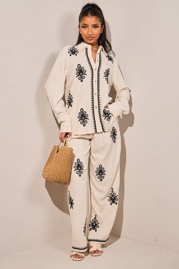 Leinen-Set im Boho-Look mit Muster