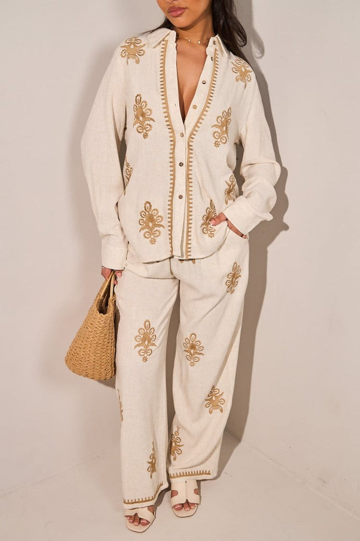 Leinen-Set im Boho-Look mit Muster