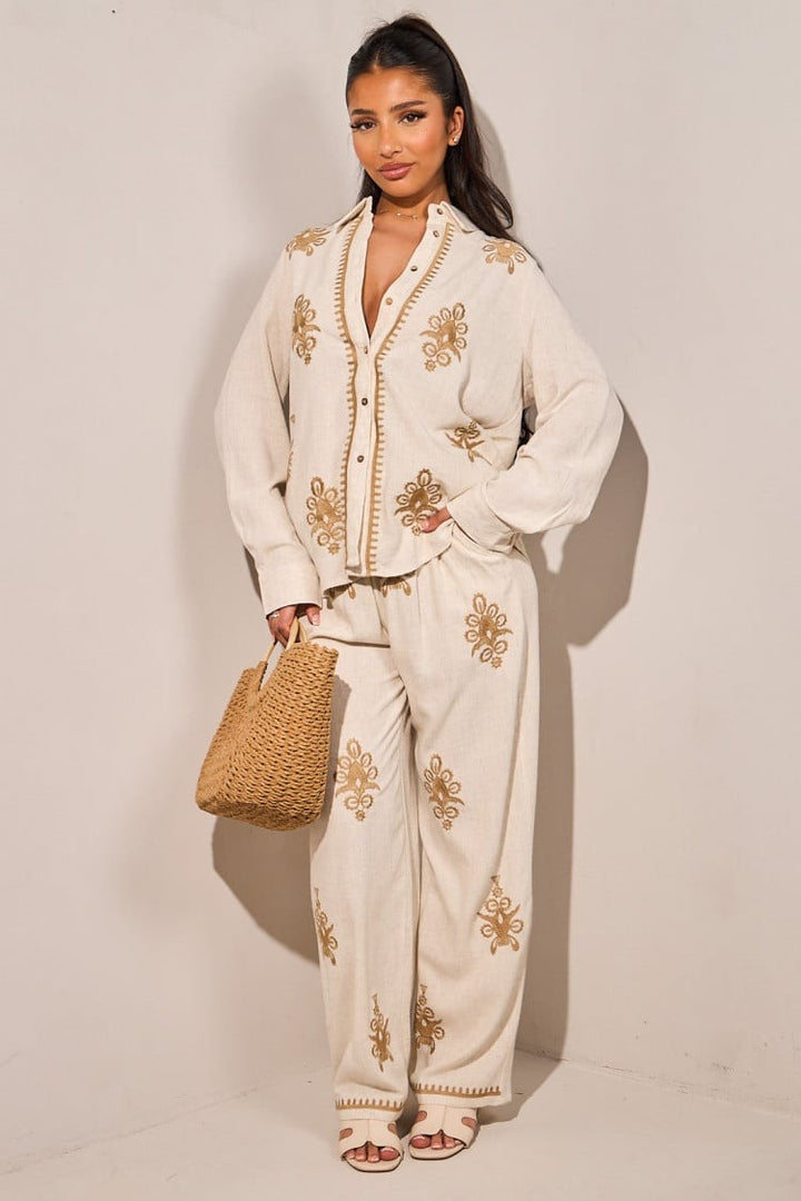 Leinen-Set im Boho-Look mit Muster