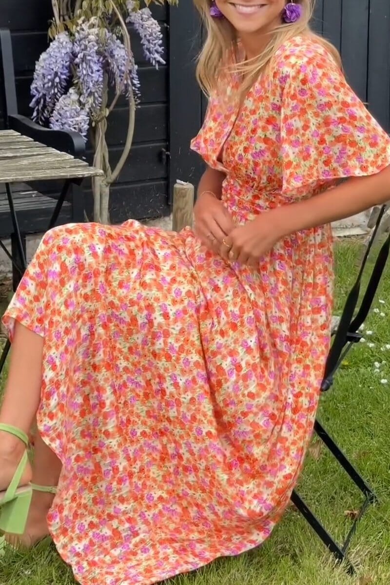 Sandra™ | Robe longue élégante à col en V