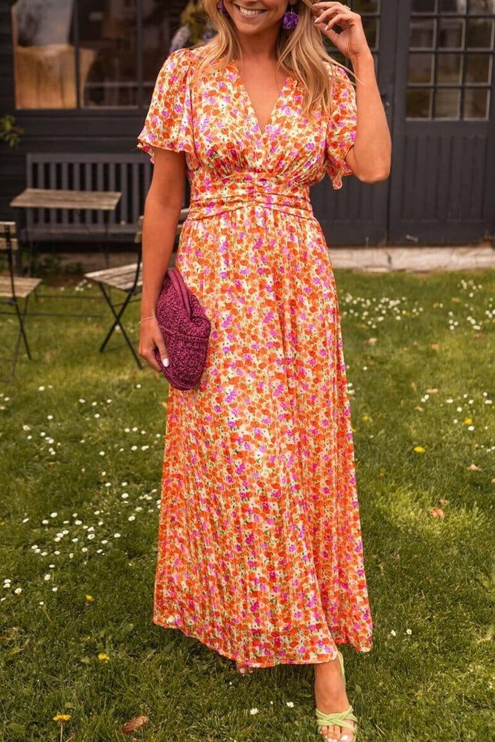 Sandra™ | Robe longue élégante à col en V