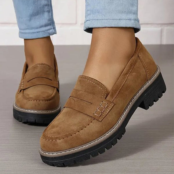 Luxuriöse Wildleder-Mokassins für Damen