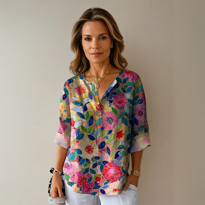 Arlène | Chemisier à motif floral